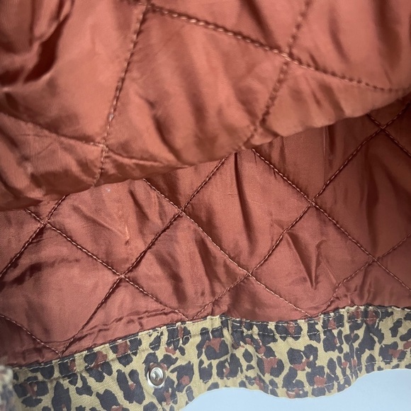Marissa Webb Ellery Khaki Leopard Print Cotton Canvas Quilted Utility Jacket - Picture 10 of 16